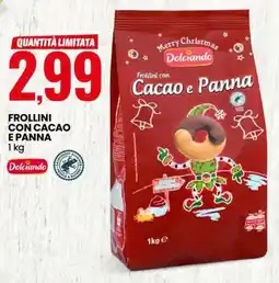 Eurospin Frollini con cacao e panna Dolciando offerta