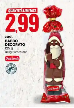 Eurospin Babbo decorato Dolciando offerta