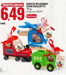 Eurospin Gioco in legno con dolcetti Dolciando offerta