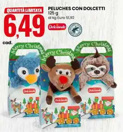 Eurospin Peluches con dolcetti Dolciando offerta