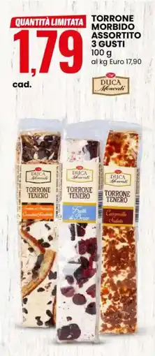 Eurospin Torrone qua morbido 3 gusti DUCA Moscati offerta