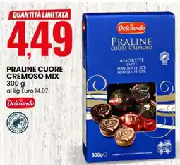 Eurospin Praline cuore cremoso mix Dolciando offerta