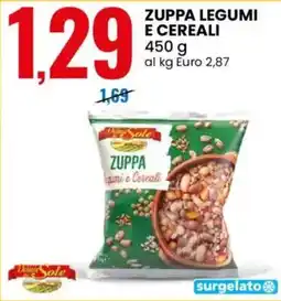 Eurospin Zuppa legumi e cereali DELIZIE SOLE offerta