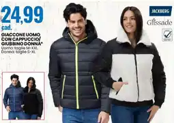 Eurospin Giaccone uomo con cappuccio/ giubbino donná Glissade offerta