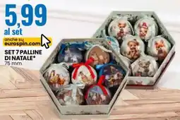 Eurospin Set 7 palline di natale offerta