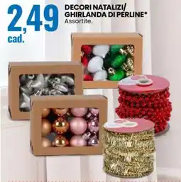 Eurospin Decori natalizi/ ghirlanda di perline offerta