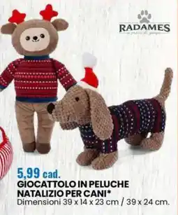 Eurospin RADAMES Giocattolo in peluche natalizio per cani offerta