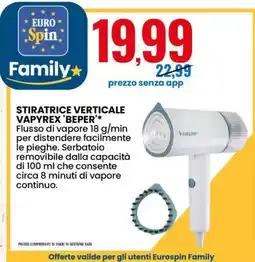 Eurospin Stiratrice verticale vapyrex 'BEPER offerta