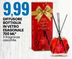 Eurospin Diffusore bottiglia in vetro esagonale offerta