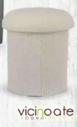 Eurospin Vicino ate pouf contenitore pieghevole funghetto offerta