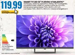 Eurospin SMART TV LED 32" FL32VDC V1 MAJESTIC offerta