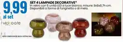Eurospin Set 4 lampade decorative offerta