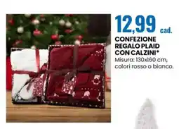 Eurospin Confezione regalo plaid con calzini offerta