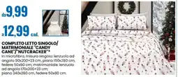Eurospin Completo letto singolo/ matrimoniale "candy cane"/"nutcracker" offerta