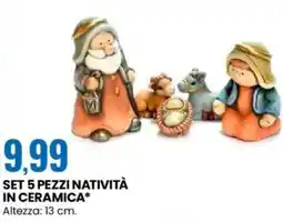 Eurospin Set 5 pezzi natività in ceramica offerta