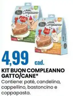 Eurospin Kit buon compleanno gatto/cane offerta