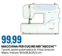 Eurospin Macchina per cucire N81 "NECCHI" offerta