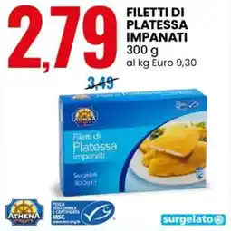 Eurospin Filetti di platessa impanati ATHENA offerta