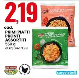 Eurospin Primi piatti pronti TRE MULINI offerta
