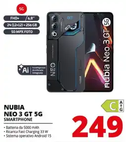 Comet Zte nubia neo 3 GT 5G smartphone offerta