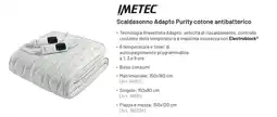 Euronics IMETEC Scaldasonno Adapto Purity cotone antibatterico offerta