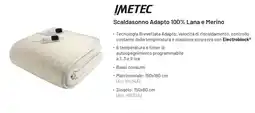 Euronics IMETEC Scaldasonno Adapto 100% Lana e Merino offerta