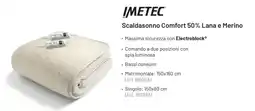Euronics IMETEC Scaldasonno Comfort 50% Lana e Merino offerta