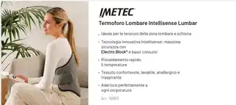IMETEC Termoforo Lombare Intellisense Lumbar