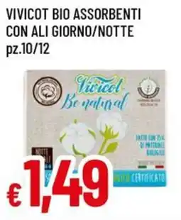 A&O VIVICOT Bio assorbenti con ali giorno/notte pz.10/12 offerta