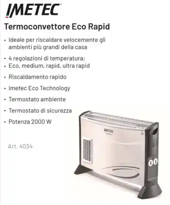 IMETEC Termoconvettore Eco Rapid