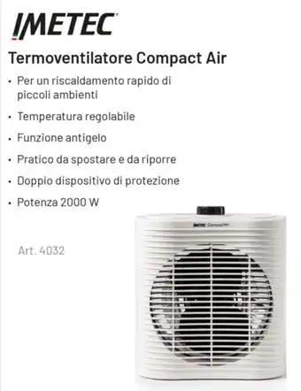 IMETEC Termoventilatore Compact Air