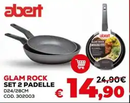 Conforama Abert glam rock set 2 padelle offerta