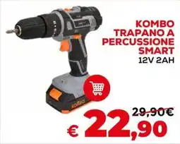 Conforama Kombo trapano a percussione smart 12V 2AH offerta