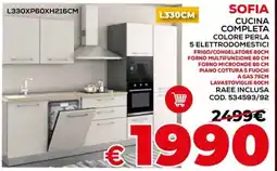 Conforama Sofia cucina completa colore perla 5 elettrodomestici offerta