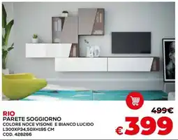 Conforama Rio parete soggiorno offerta