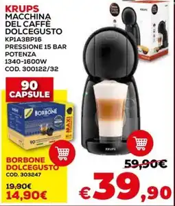 Conforama KRUPS MACCHINA DEL CAFFÈ DOLCEGUSTO KP1A3BP16 offerta