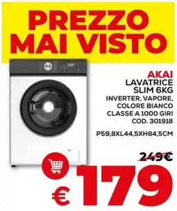 Conforama Akai lavatrice slim offerta
