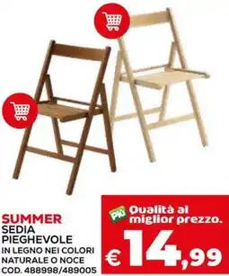Conforama Summer sedia pieghevole offerta