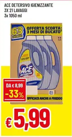 A&O Ace detersivo igienizzante offerta