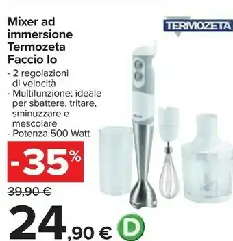 Carrefour Mixer 500 inox frullatore ad immersione offerta