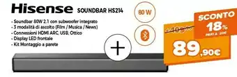 Expert Hisense soundbar hs214 offerta