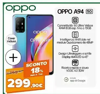 Expert A94 5g a94 16,3 cm (6.43") doppia sim usb tipo-c 8 gb 128 gb 4310 mah blu offerta