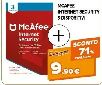 Mcafee internet security 3 dispositivi
