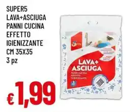 A&O Super5 lava+asciuga panni cucina effetto igienizzante cm 35x35 offerta