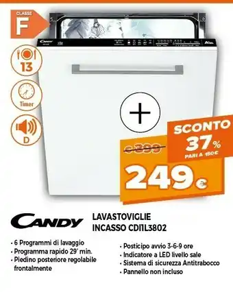 Expert Cdi 1l38-02 lavastoviglie a scomparsa totale 13 coperti a+ offerta