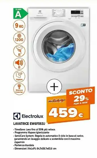 Expert Ew6f592u lavatrice caricamento frontale 9 kg 1151 giri/min a bianco offerta