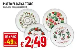 A&O Piatto plastica tondo offerta