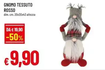 A&O Gnomo tessuto rosso offerta