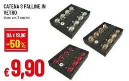 A&O Catena 8 palline in vetro offerta