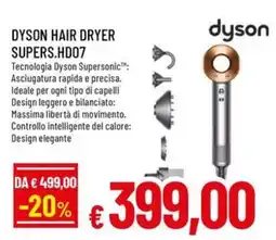 A&O DYSON HAIR DRYER SUPERS.HD07 offerta